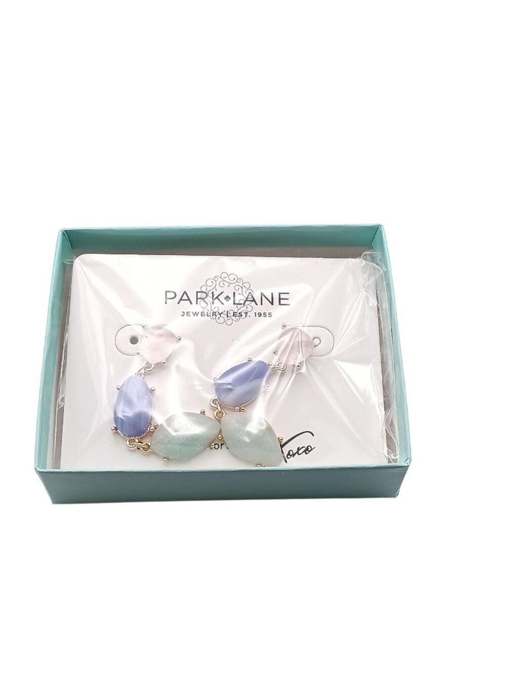 Park Lane Jewelry Seaside Earrings with Pastel Gemstones in Original Box